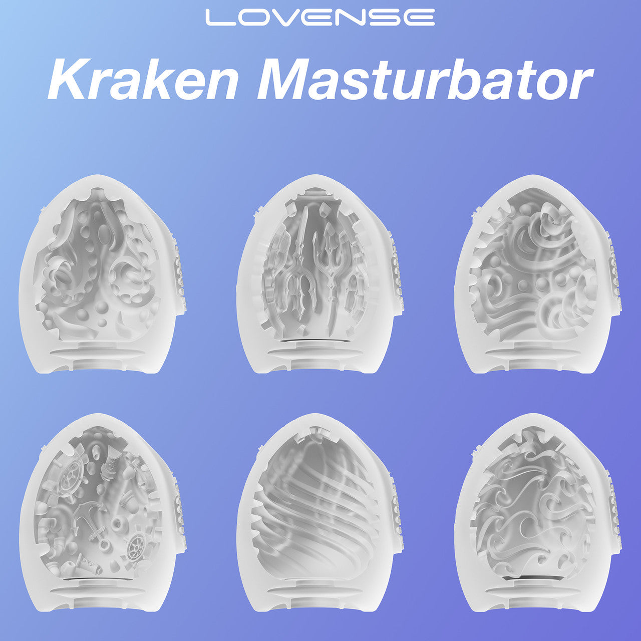 Lovense Kraken Egg Penis Masturbator Variety Six Pack