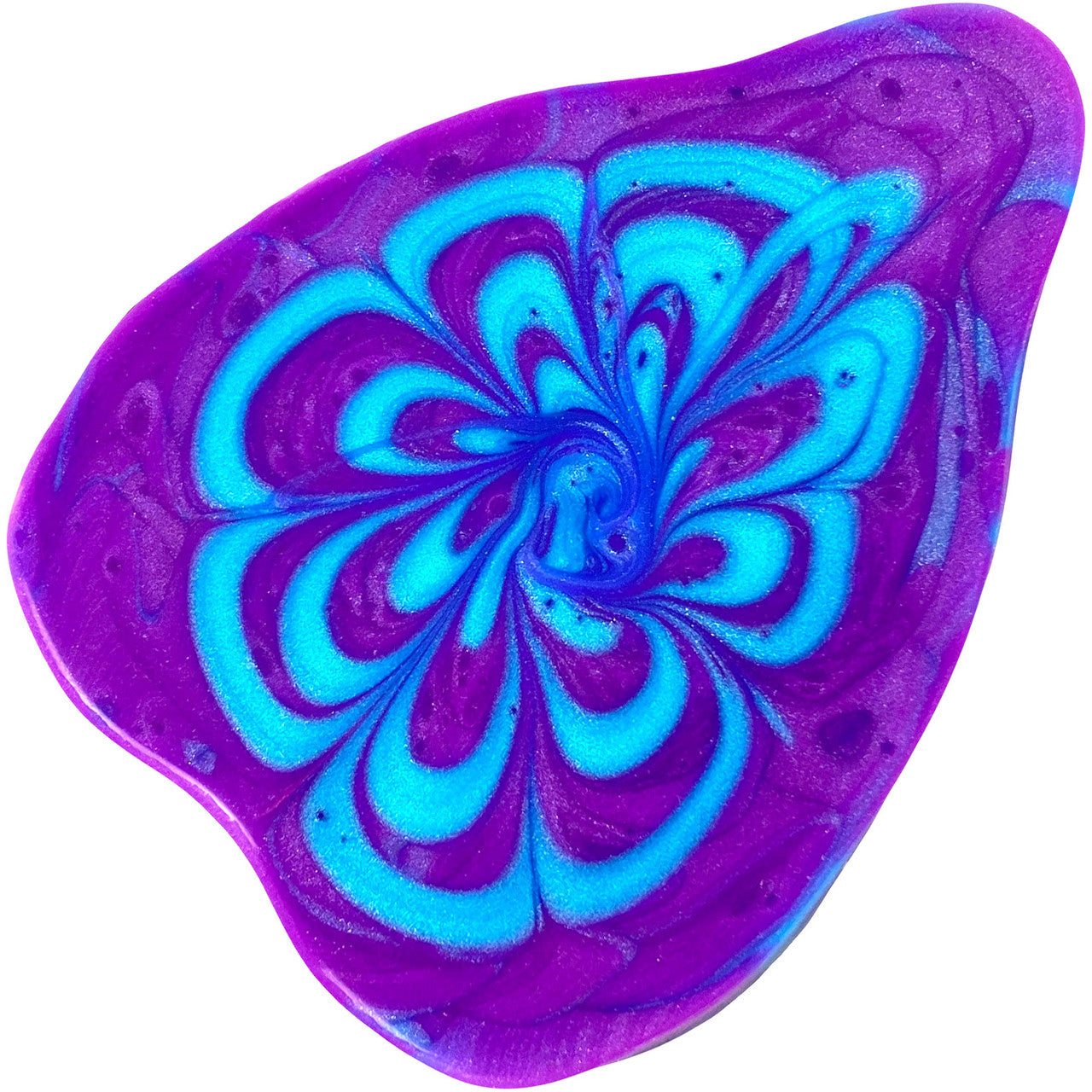 The LaBae Platinum Silicone Labia Heart Shaped Grinder By Uberrime - Indigo To Violet