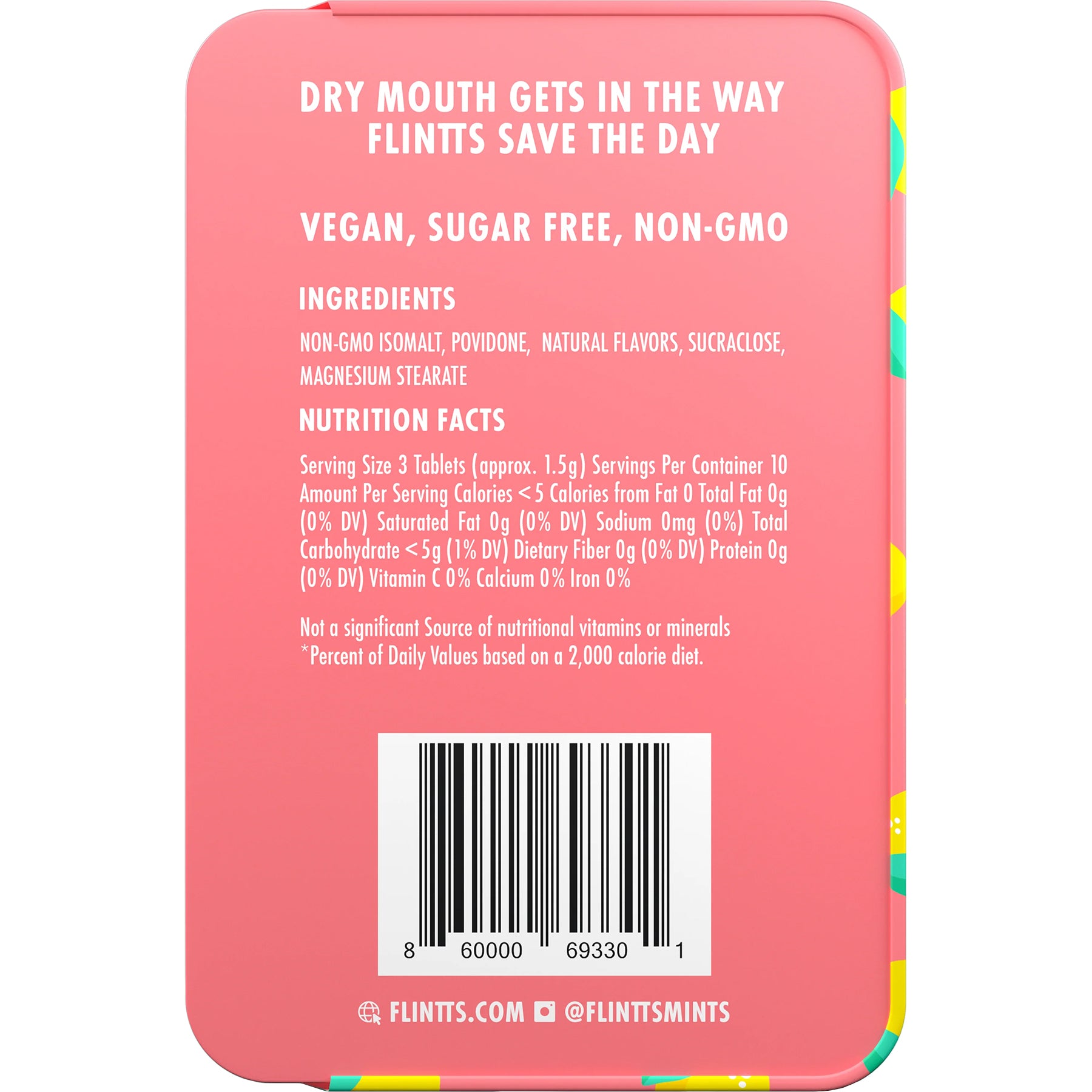 Flintts Mints Mouth Watering Oral Delights - Lemon