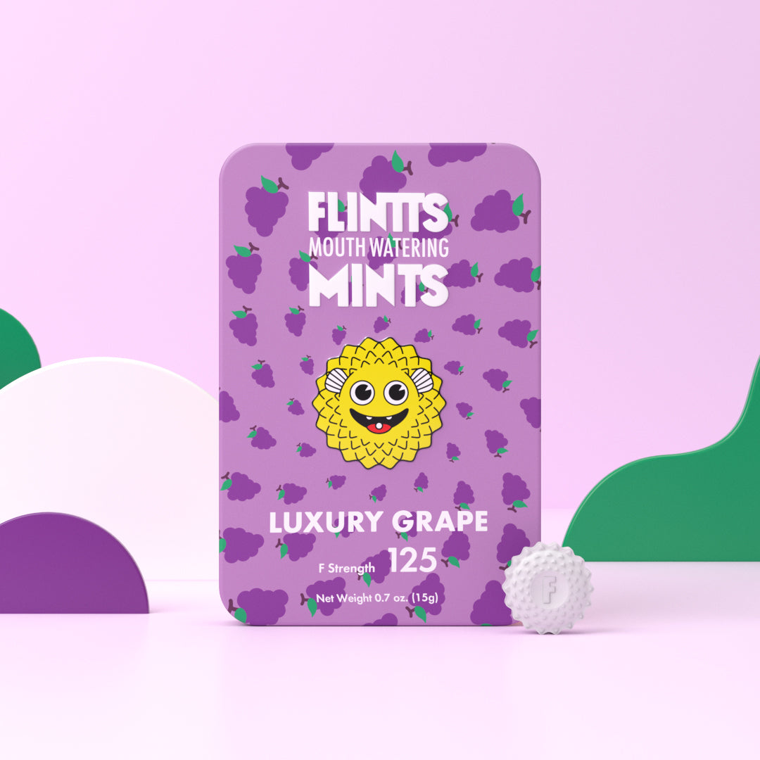 Flintts Mints Mouth Watering Oral Delights - Luxury Grape