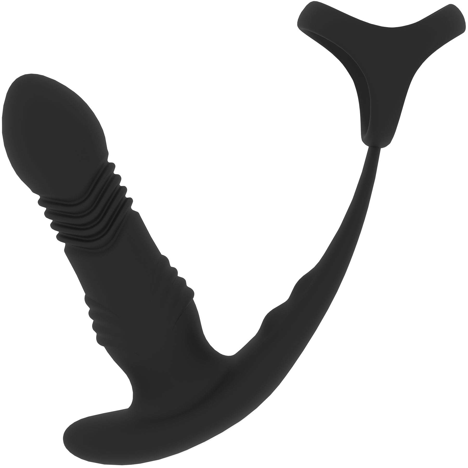 LEVELZ Vibrating & Thrusting Silicone Prostate Massager With Tri O Cock Ring LEVELZ Vibrating & Thrusting Silicone Prostate Massager With Tri O Cock Ring
