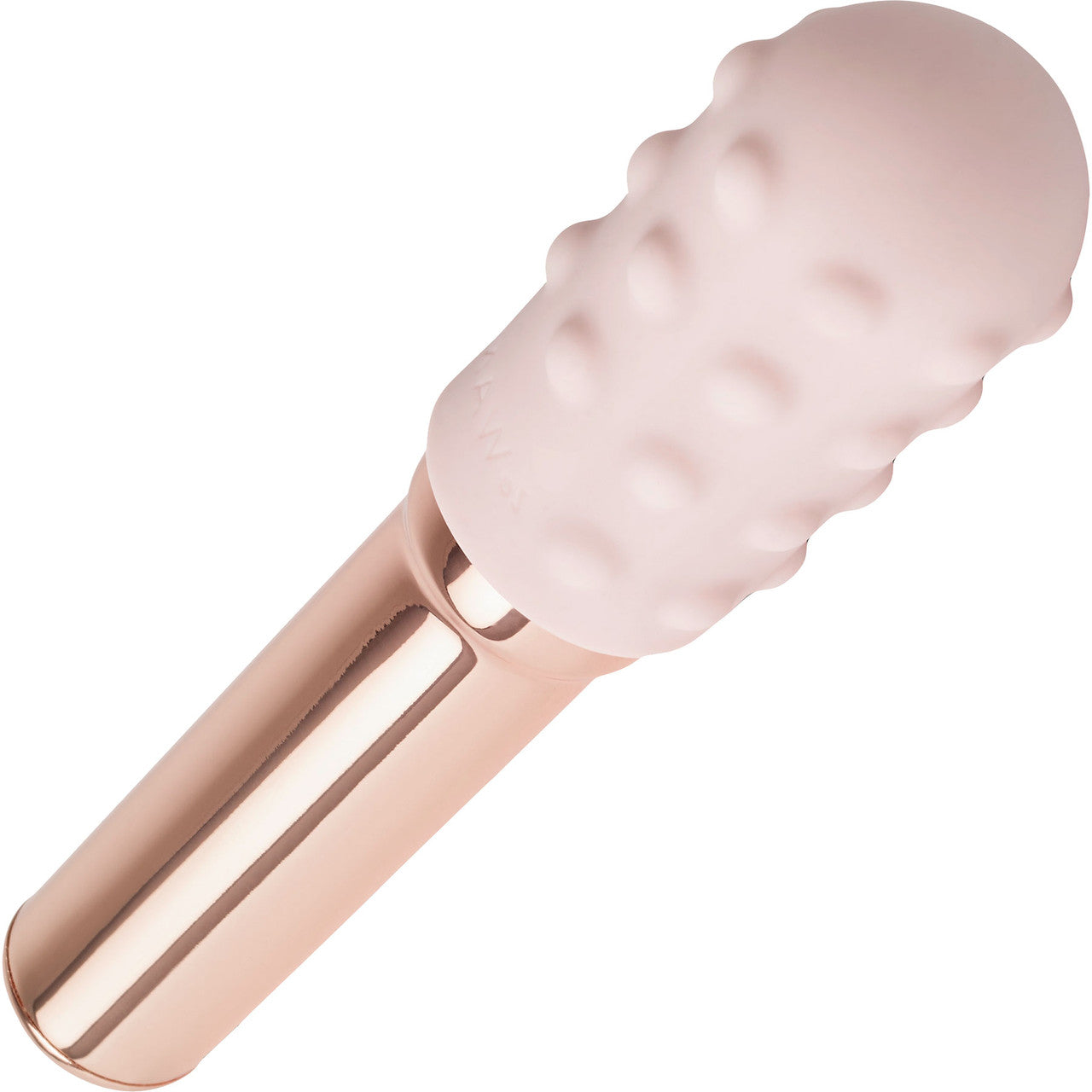 Le Wand Grand Bullet Waterproof Vibrator With Textured Silicone Sleeve & Ring - Rose Gold