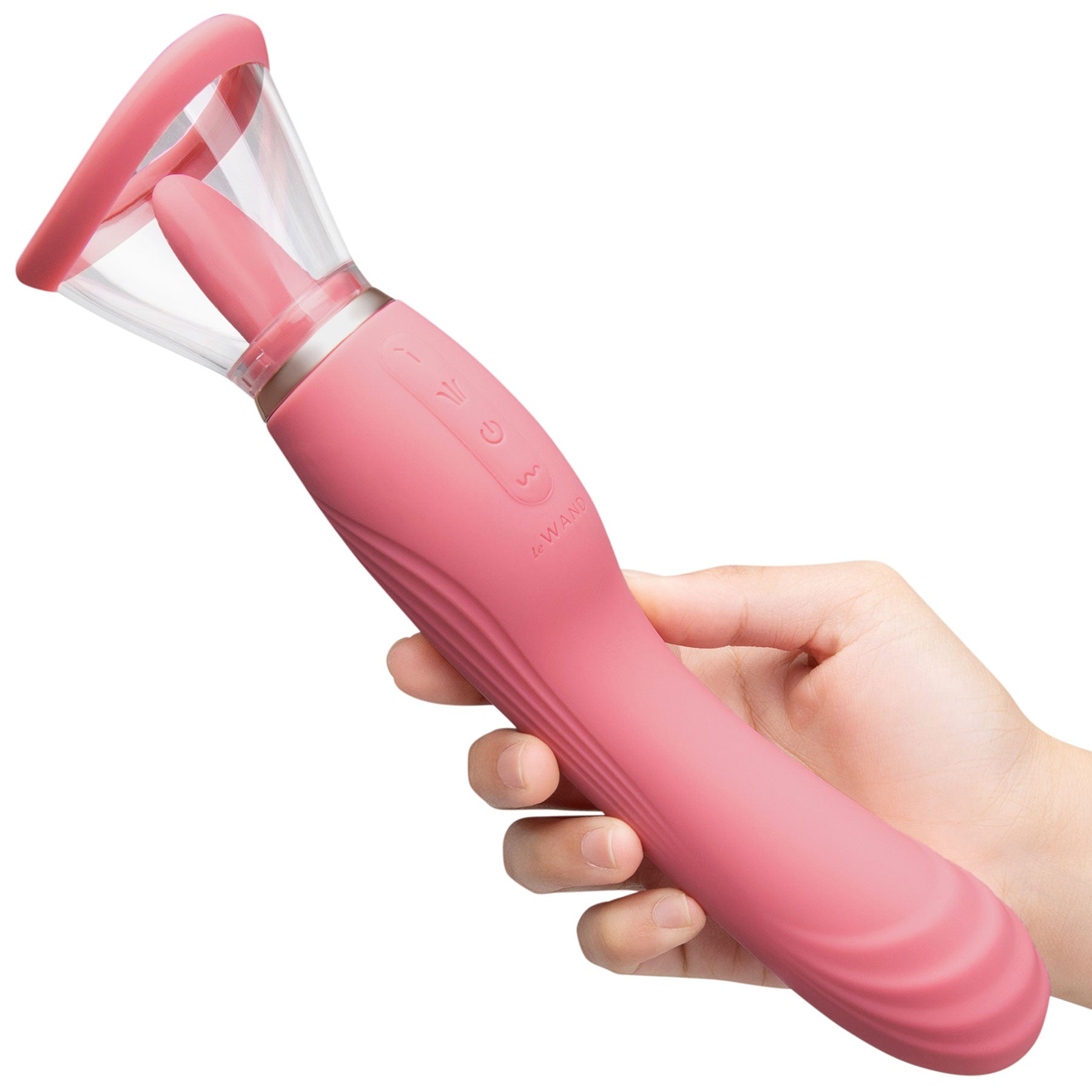 Le Wand Lick 3-in-1 Rechargeable Double-Ended Silicone Vibrator