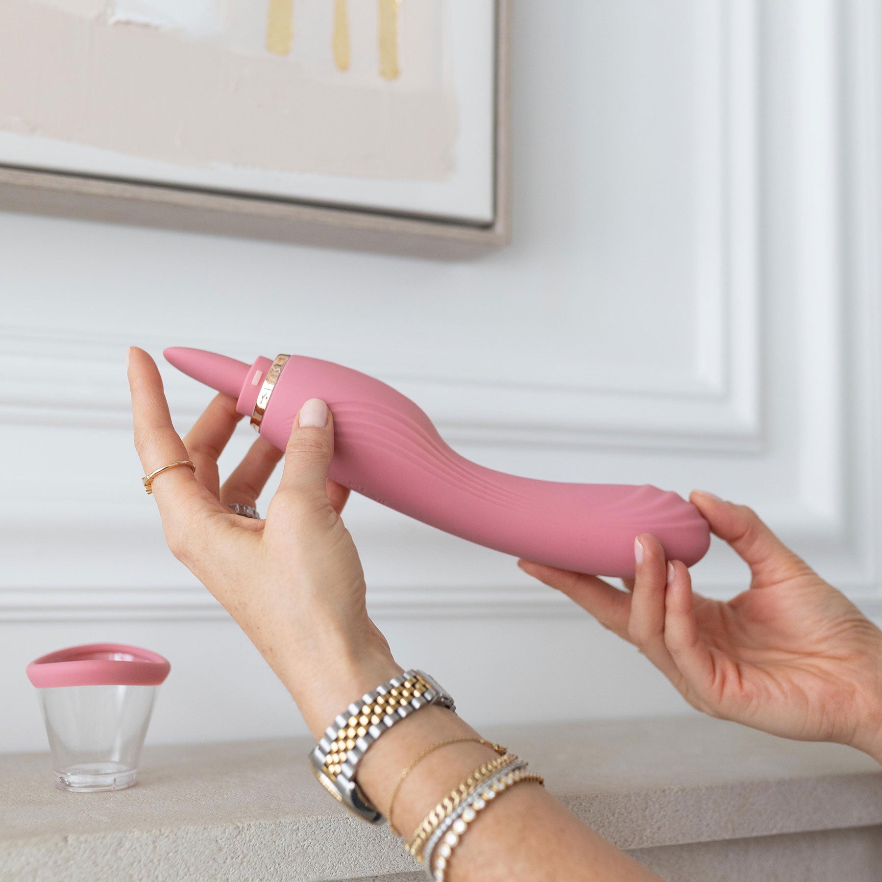 Le Wand Lick 3-in-1 Rechargeable Double-Ended Silicone Vibrator