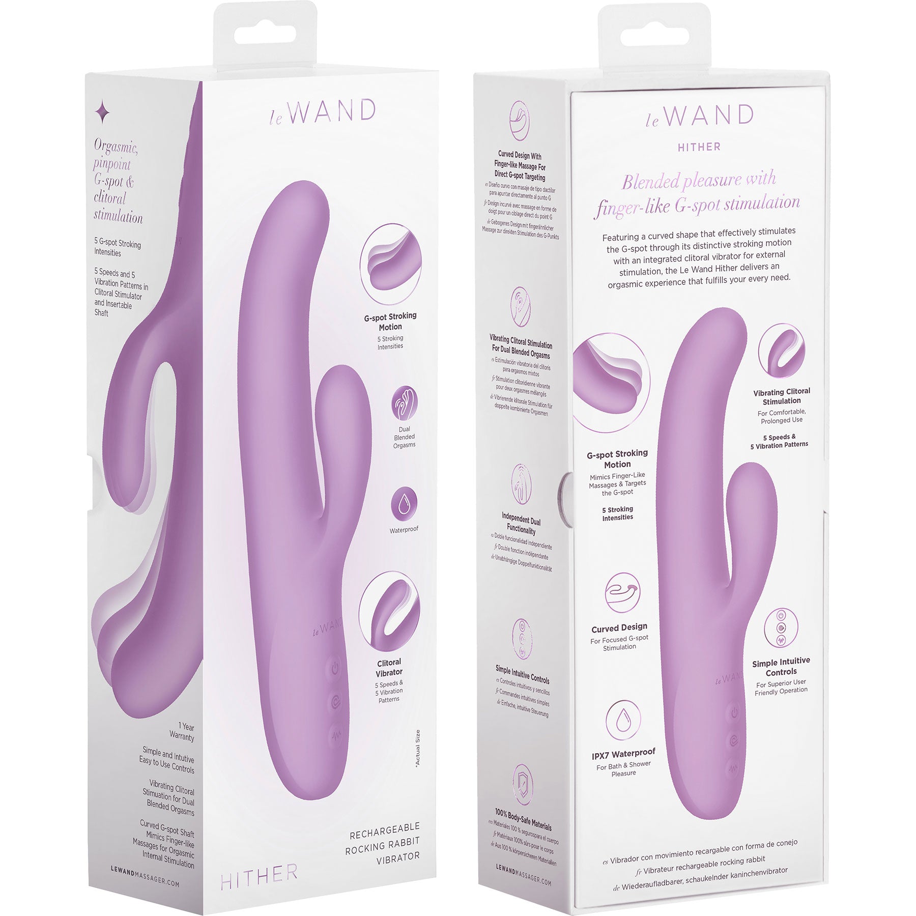 Le Wand Hither Rechargeable Rocking Silicone Rabbit Vibrator