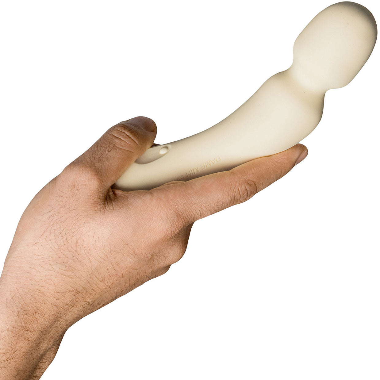 Min Silicone Waterproof Rechargeable Mini Wand Vibrator By Dame - Butter