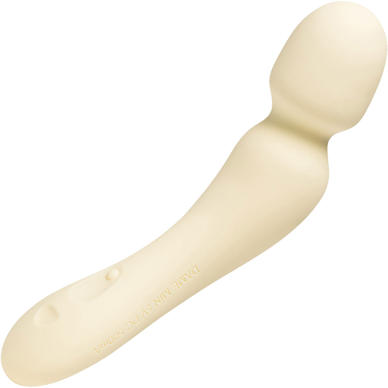 Min Silicone Waterproof Rechargeable Mini Wand Vibrator By Dame - Butter