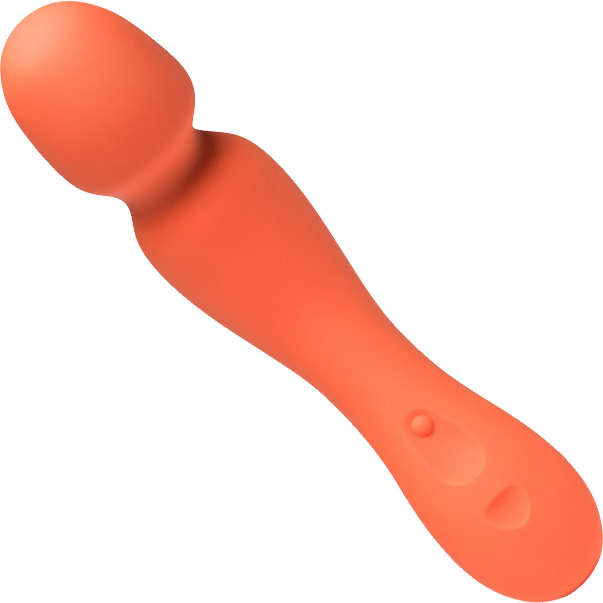 Min Silicone Waterproof Rechargeable Mini Wand Vibrator By Dame - Tangerine