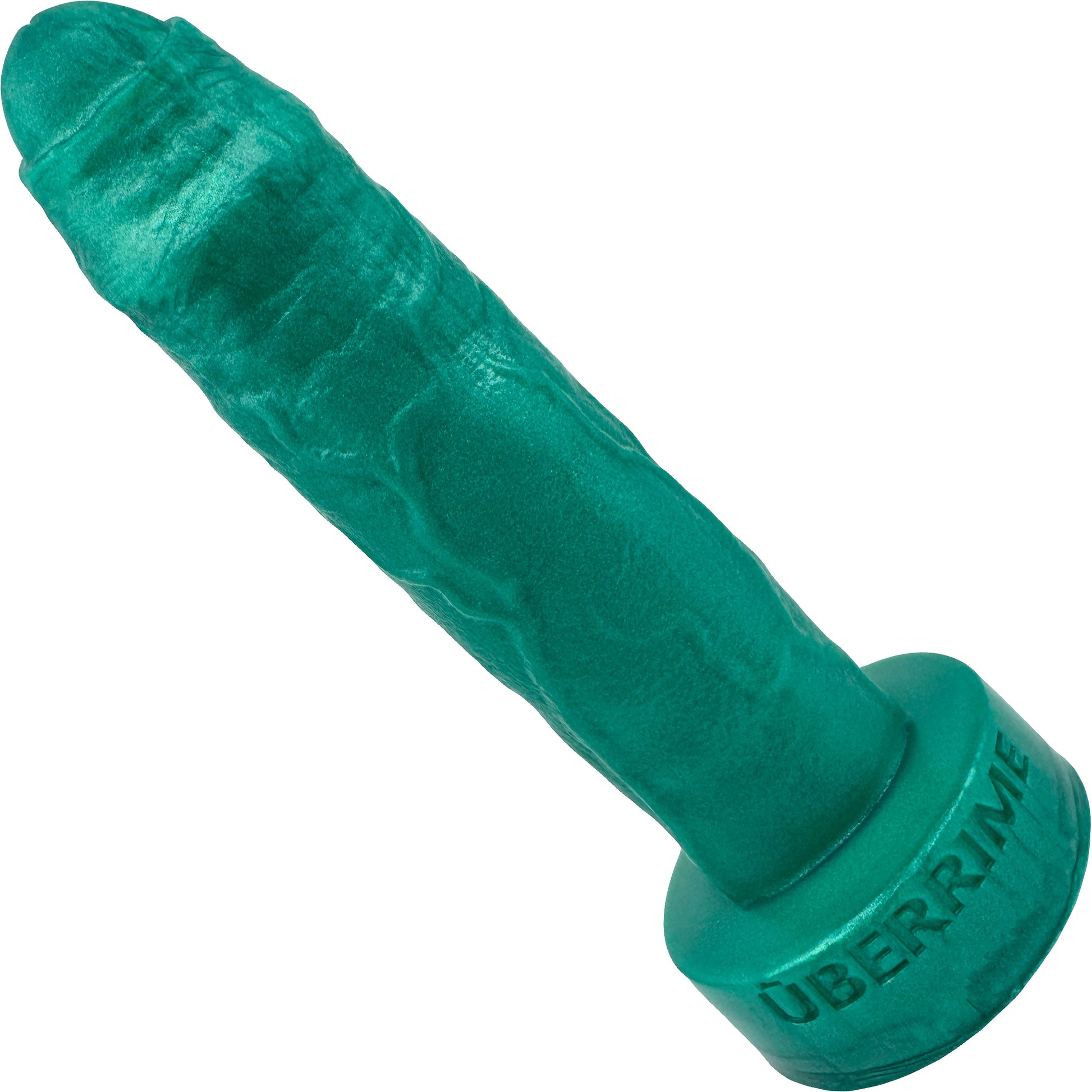 Bella Uncut Dual Density 8" Silicone Dildo By Uberrime - Sea Foam