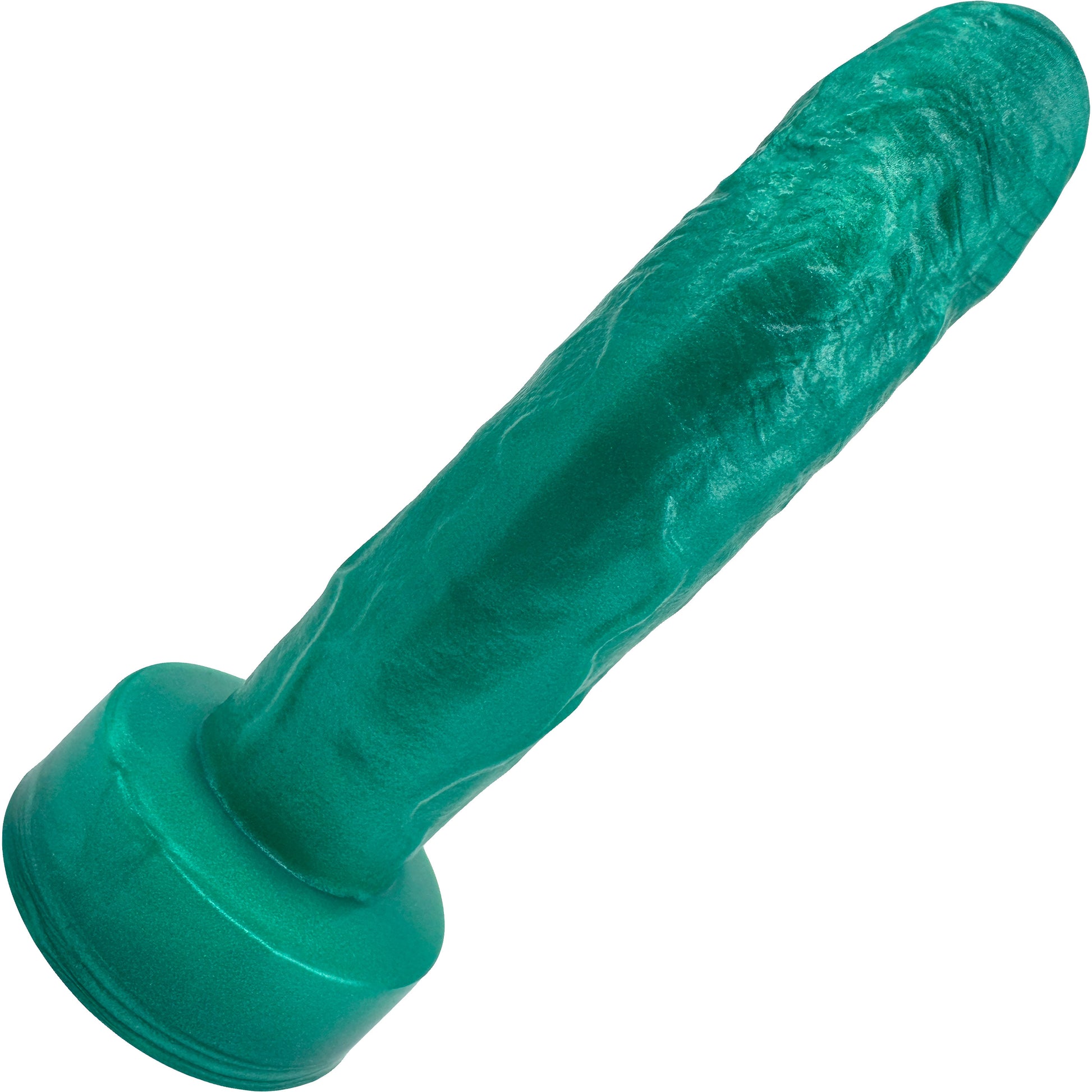 Bella Uncut Dual Density 8" Silicone Dildo By Uberrime - Sea Foam