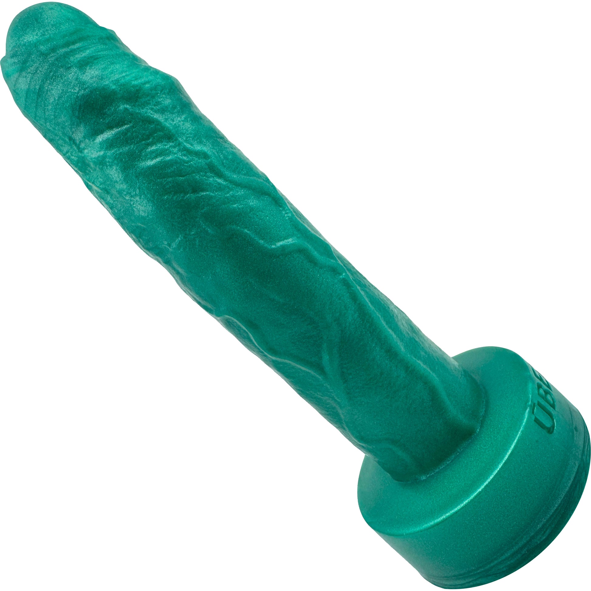 Bella Uncut Dual Density 8" Silicone Dildo By Uberrime - Sea Foam