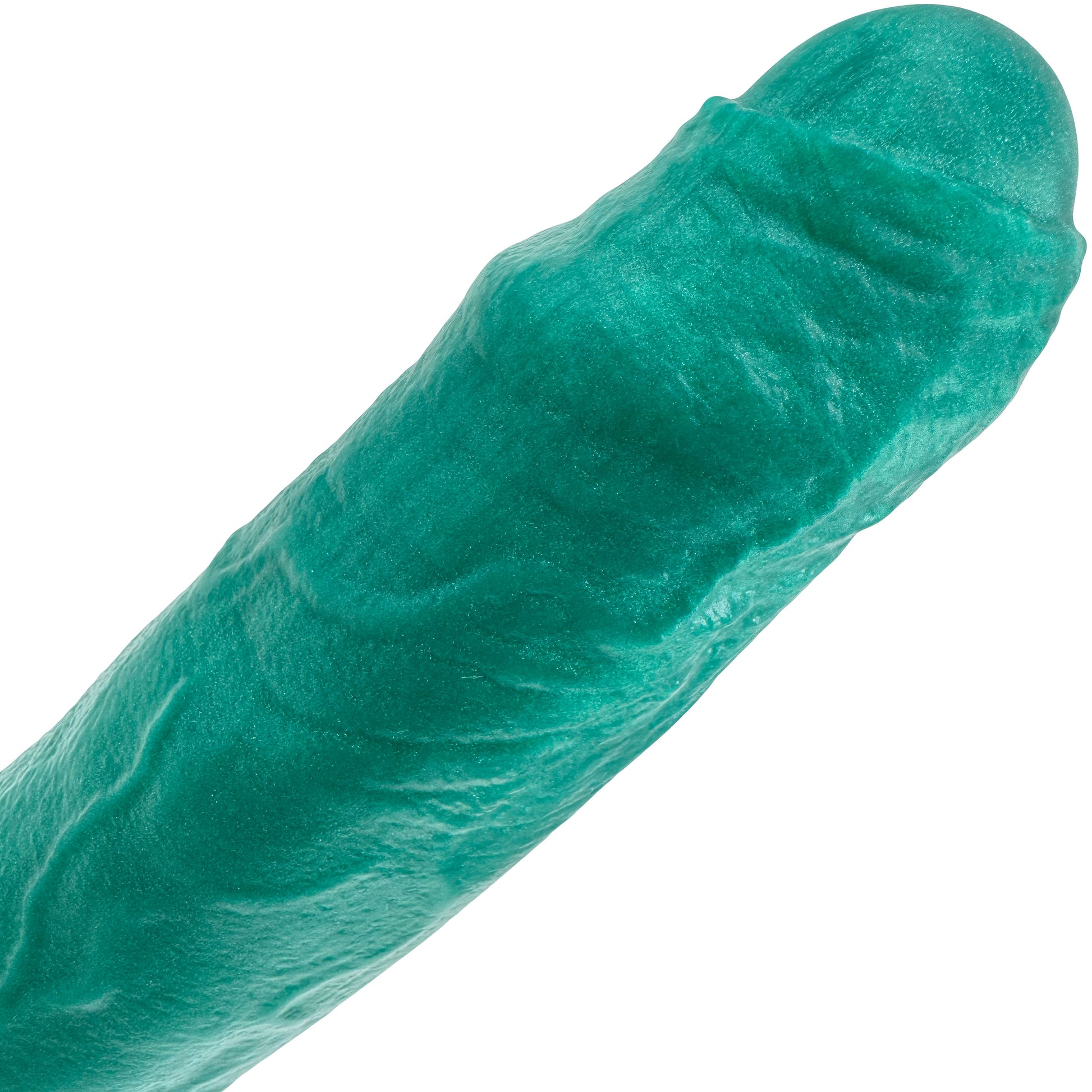 Bella Uncut Dual Density 8" Silicone Dildo By Uberrime - Sea Foam