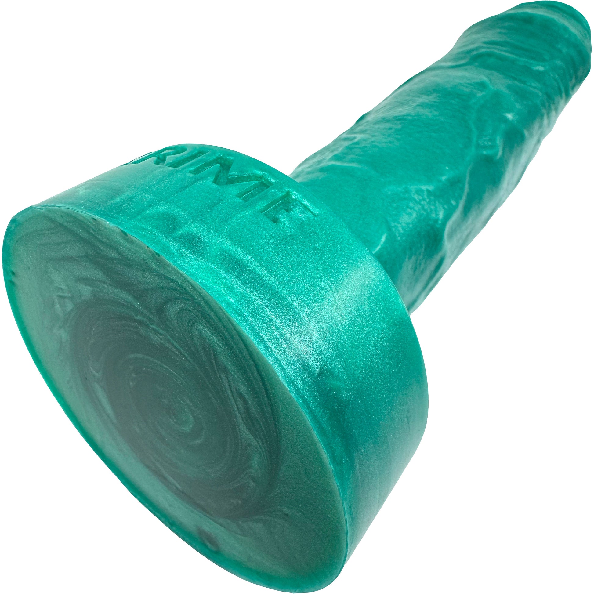 Bella Uncut Dual Density 8" Silicone Dildo By Uberrime - Sea Foam