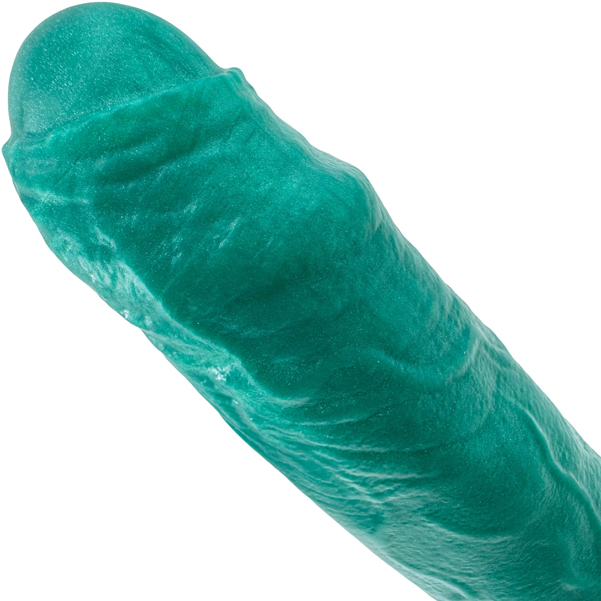Bella Uncut Dual Density 8" Silicone Dildo By Uberrime - Sea Foam