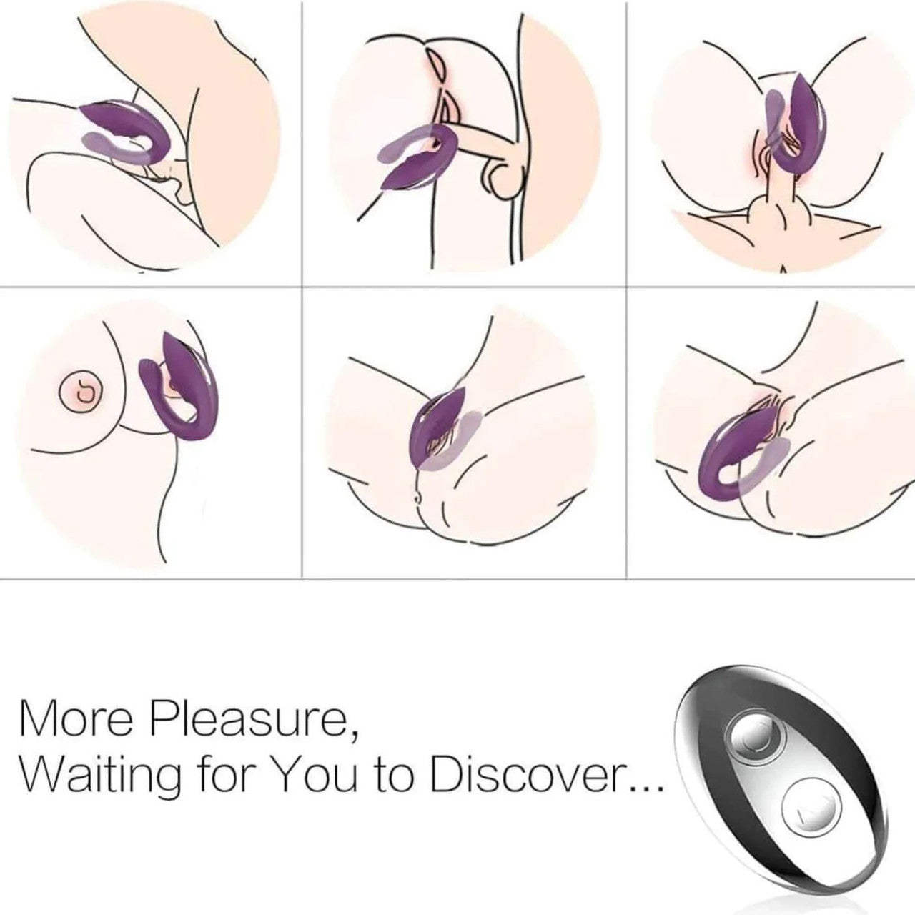 Tracy’s Dog Nina Petite Dual Stim Vibrator With Clitoral Tapper, Flexible Internal Stimulator & Remote - Purple