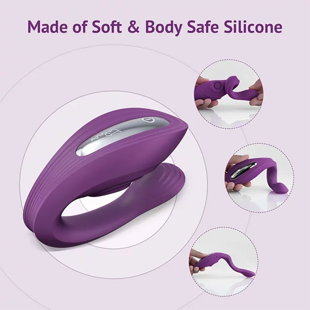 Tracy’s Dog Nina Petite Dual Stim Vibrator With Clitoral Tapper, Flexible Internal Stimulator & Remote - Purple