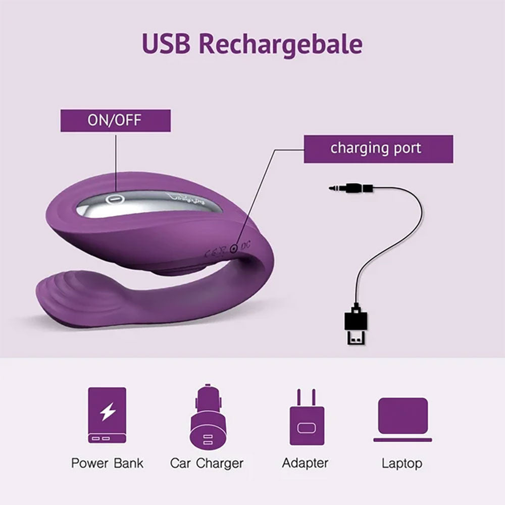 Tracy’s Dog Nina Petite Dual Stim Vibrator With Clitoral Tapper, Flexible Internal Stimulator & Remote - Purple