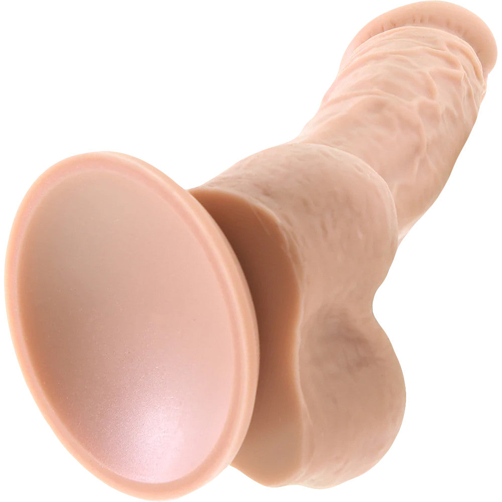 Colours Dual Density 8 Inch Silicone Suction Cup Dildo - Vanilla