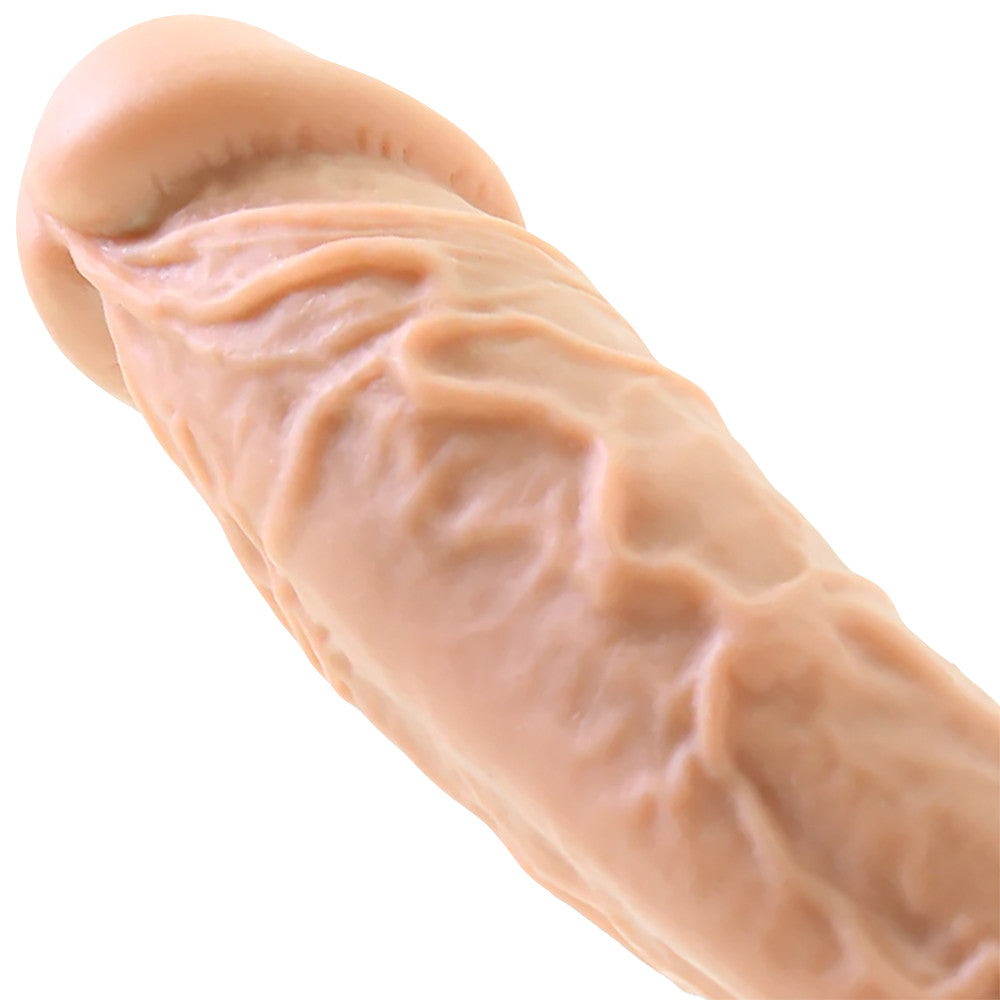 Colours Dual Density 8 Inch Silicone Suction Cup Dildo - Vanilla