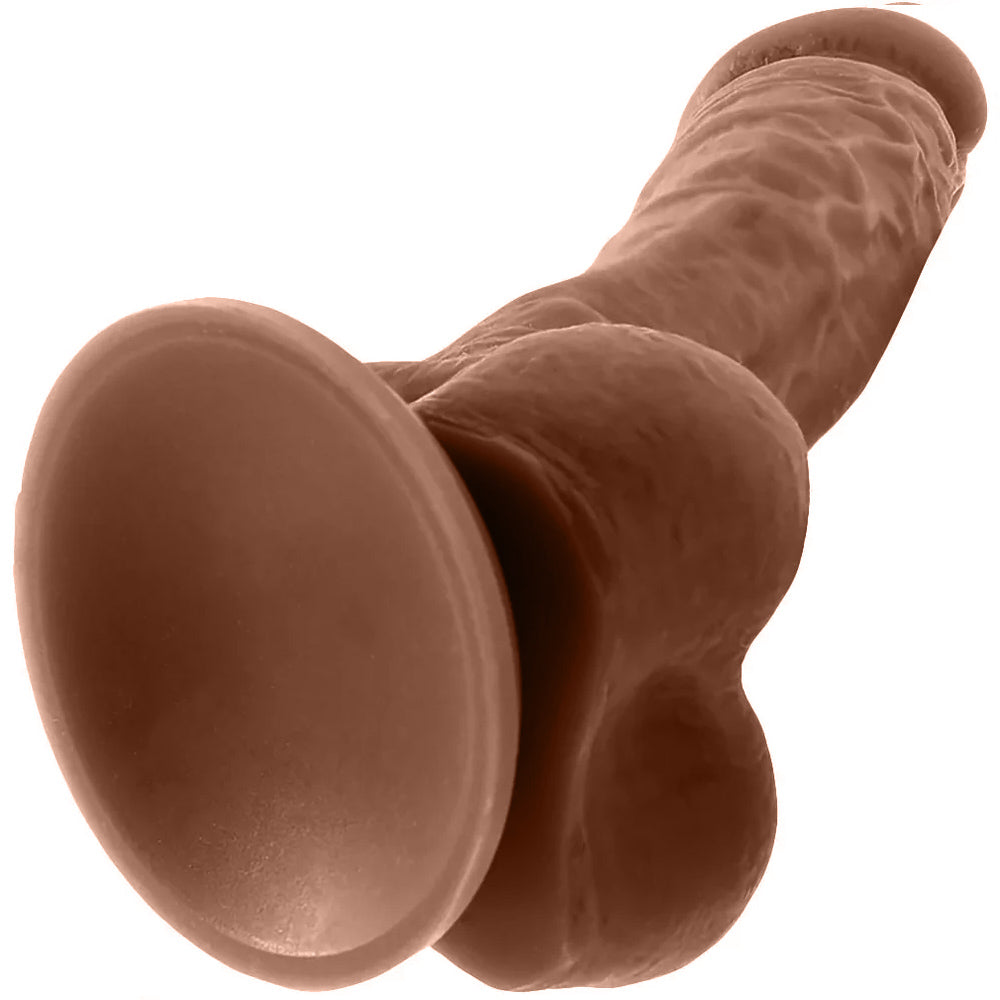 Colours Dual Density 8 Inch Silicone Suction Cup Dildo - Caramel