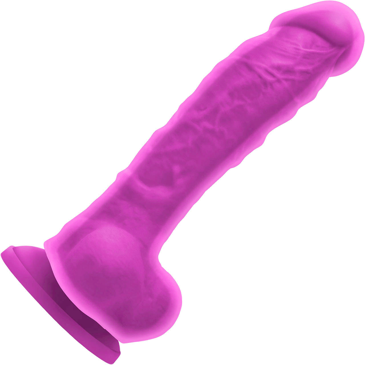 Colours Dual Density 8 Inch Silicone Suction Cup Dildo - Purple