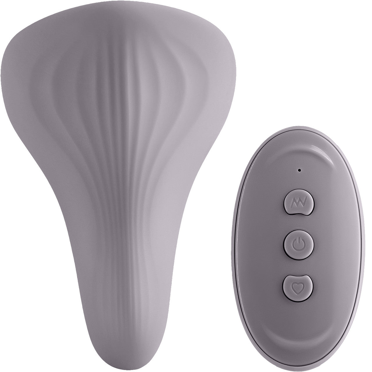 Desire Mantra Rechargeable Silicone Panty Vibrator With Remote - Gray Desire Mantra Rechargeable Silicone Panty Vibrator With Remote - Gray