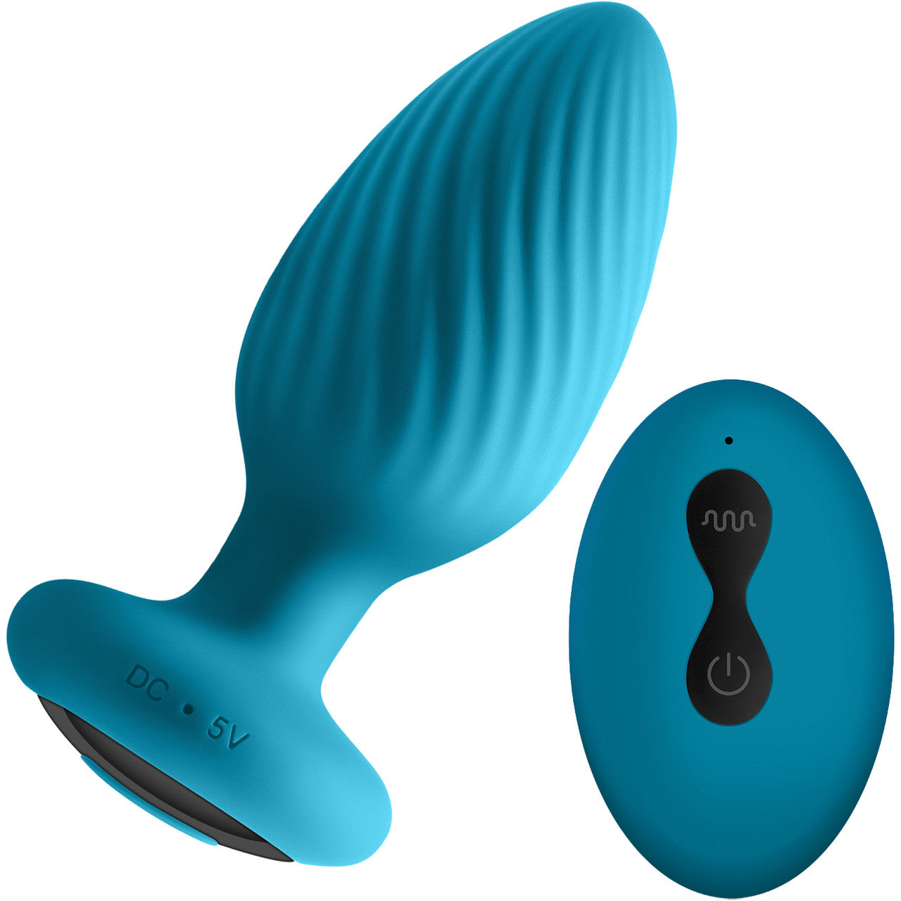 Inya Alpine 2.0 Rechargeable Waterproof Silicone Gyrating & Vibrating Anal Plug With Remote - Teal Inya Alpine 2.0 Rechargeable Waterproof Silicone Gyrating & Vibrating Anal Plug With Remote - Teal