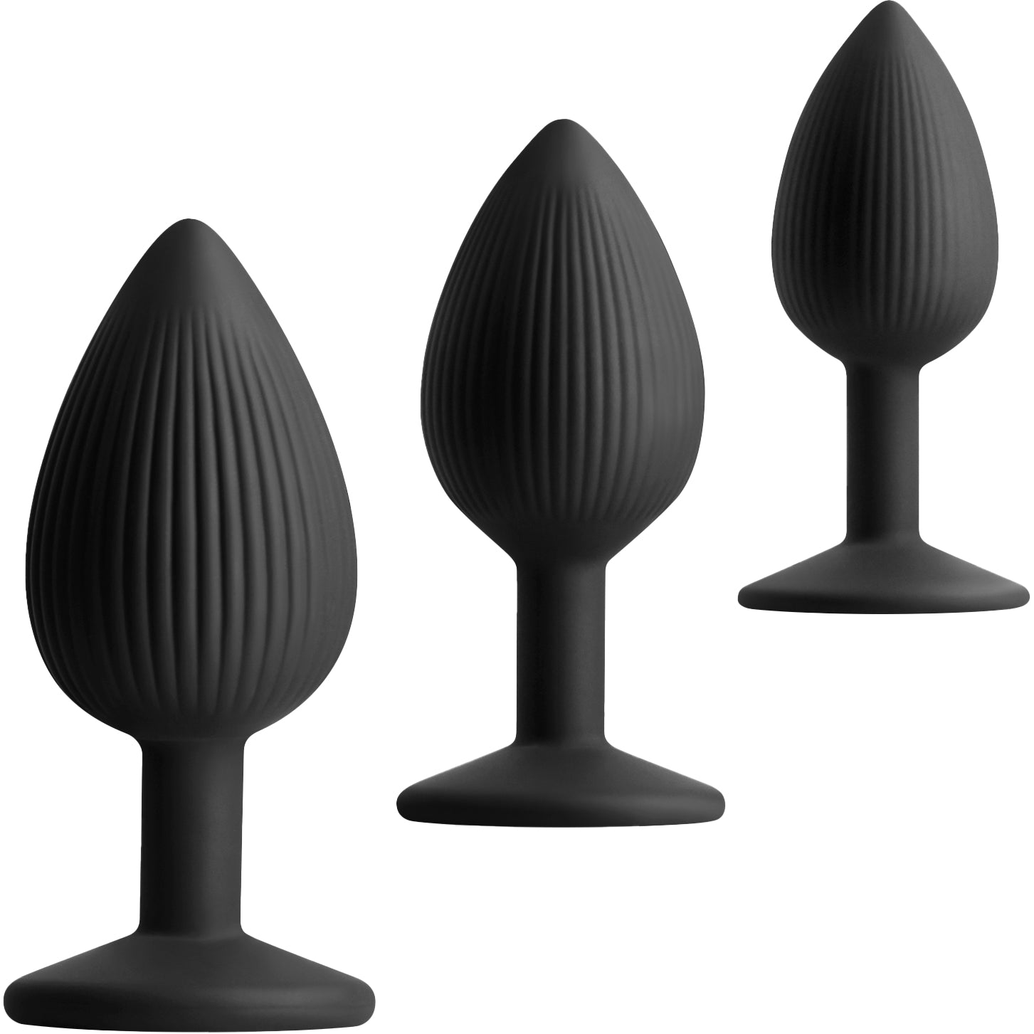 Renegade Triple Ace Silicone 3 Piece Anal Plug Set Renegade Triple Ace Silicone 3 Piece Anal Plug Set