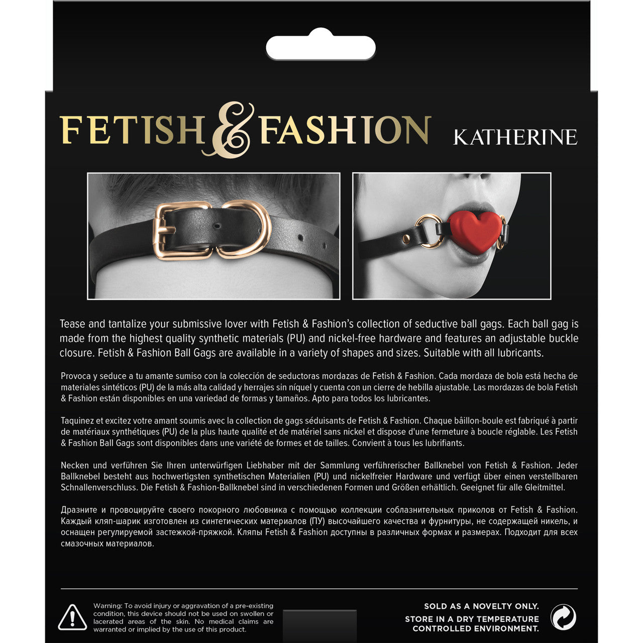 Fetish & Fashion Katherine Silicone Breathable Heart Gag By NS Novelties - Red
