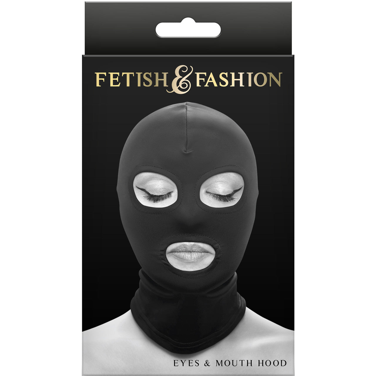 Fetish & Fashion Eyes & Mouth Hood By NS Novelties - Black
