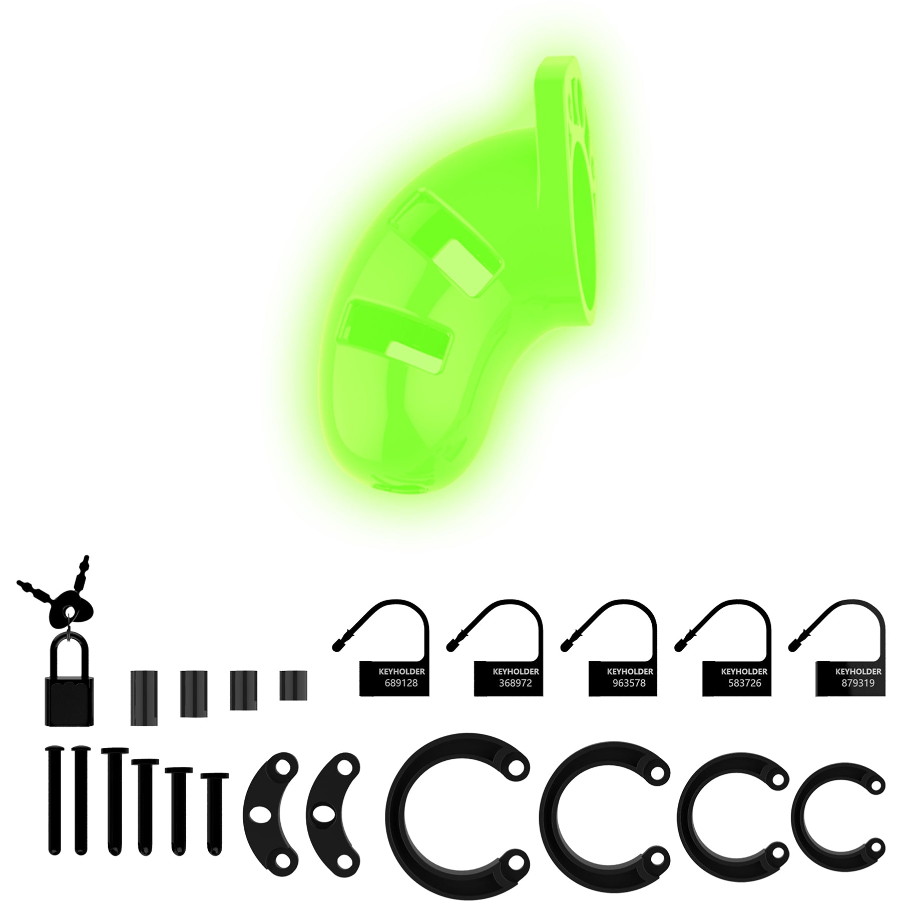 Ouch! Model 20 Silicone Glow In The Dark Cock Cage