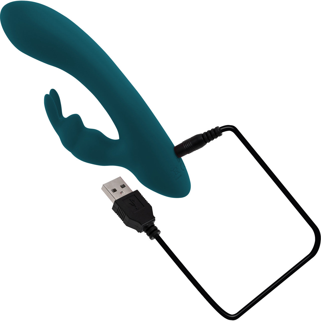 Playboy Pleasure Lil Rabbit Waterproof Rechargeable Silicone Dual Stimulation Vibrator - Teal