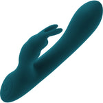 Playboy Pleasure Lil Rabbit Waterproof Rechargeable Silicone Dual Stimulation Vibrator - Teal