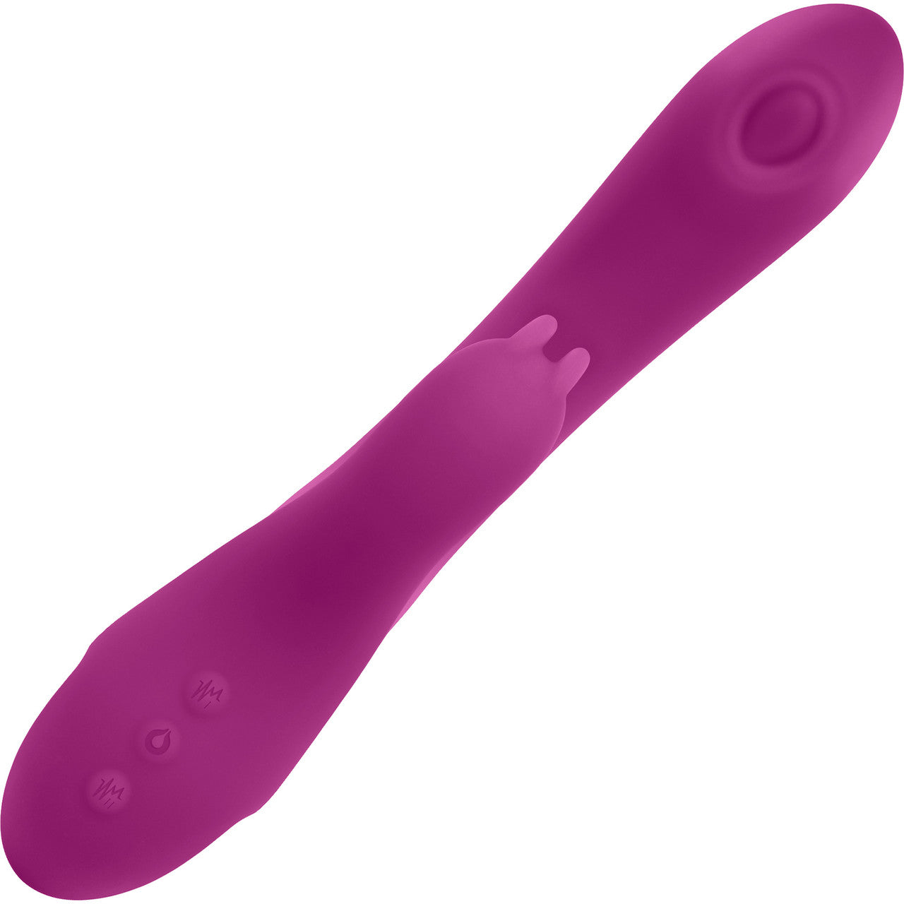 Playboy Pleasure Thumper Waterproof Rechargeable Silicone Tapping Rabbit Vibrator - Fuchsia