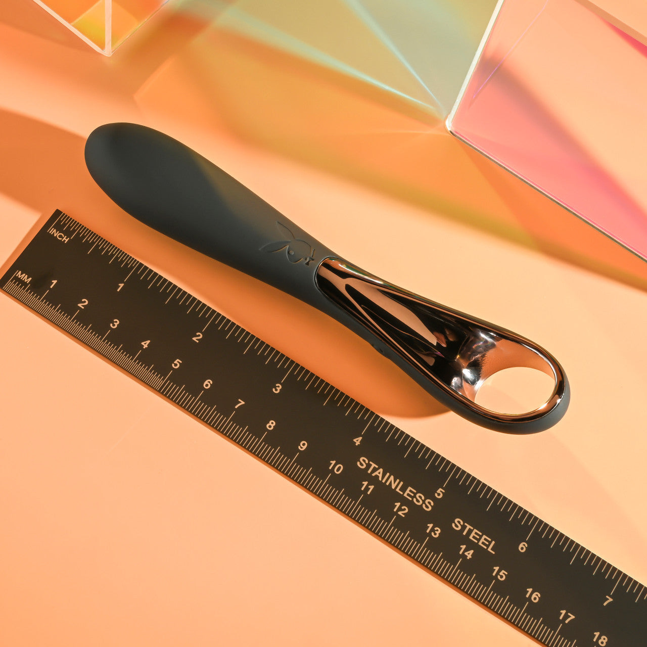 Playboy Pleasure Ollo Rechargeable Waterproof Silicone Mini Vibrator - Black