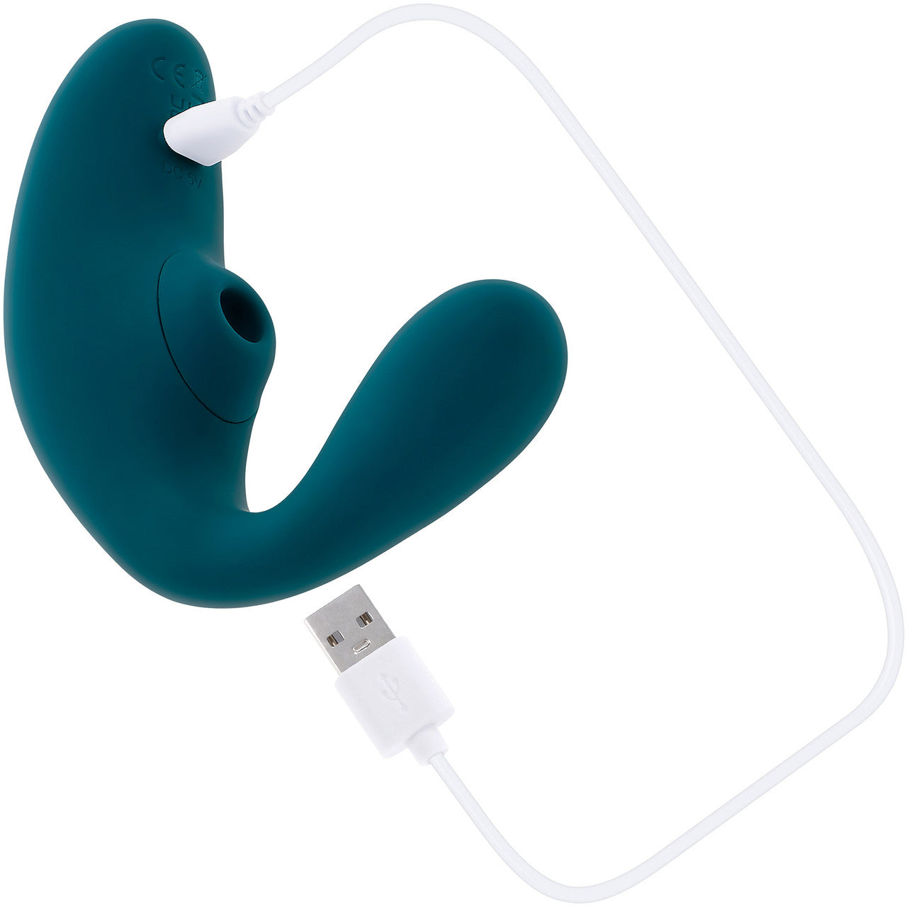 Playboy Pleasure Charmer Rechargeable Silicone Dual Stimulation Vibrator With Clitoral Suction