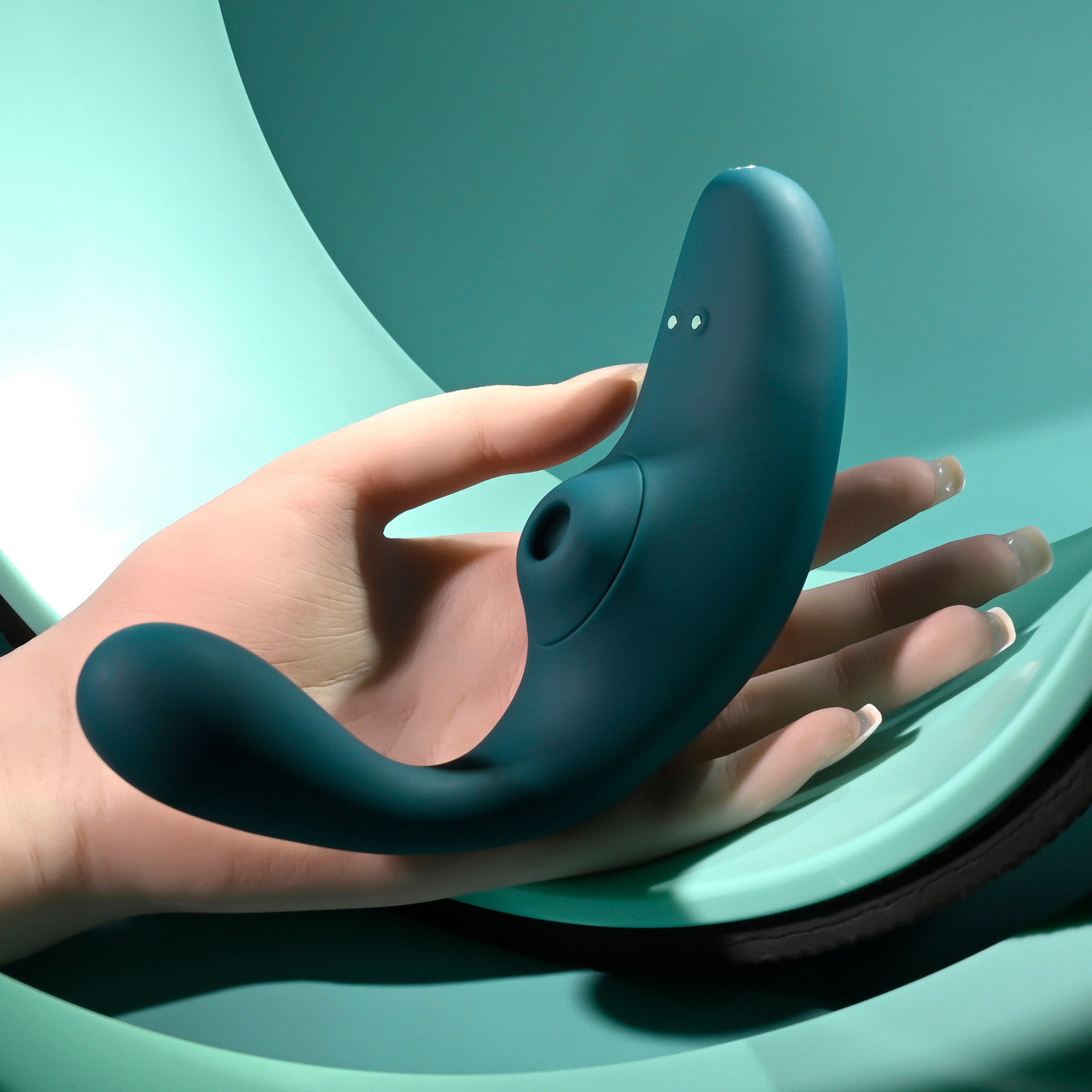 Playboy Pleasure Charmer Rechargeable Silicone Dual Stimulation Vibrator With Clitoral Suction