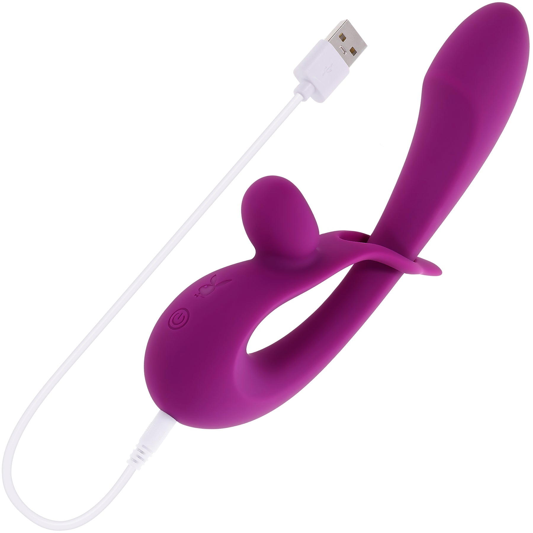 Playboy Pleasure Cha Cha Slide Rechargeable Silicone Dual Stimulation Vibrator