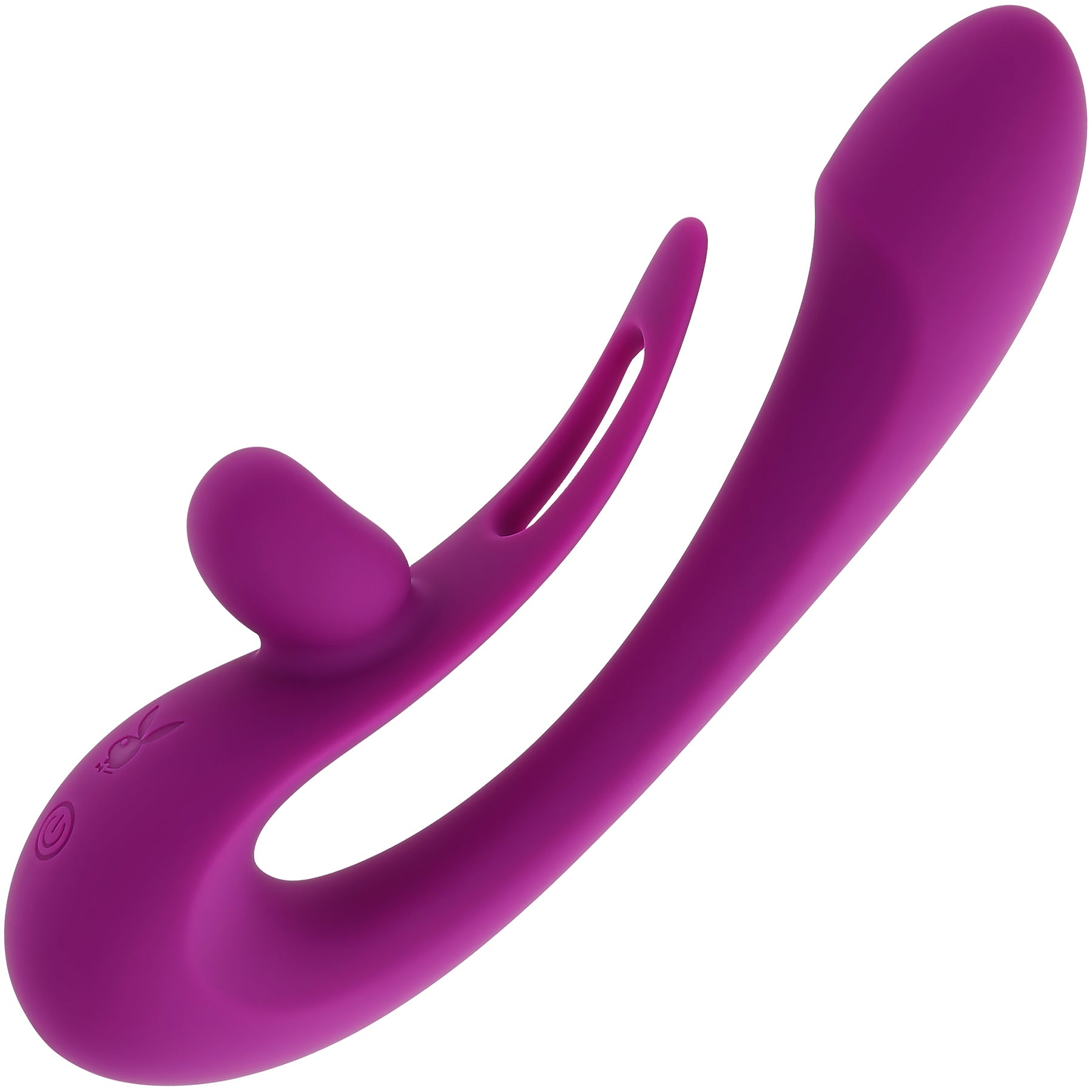 Playboy Pleasure Cha Cha Slide Rechargeable Silicone Dual Stimulation Vibrator
