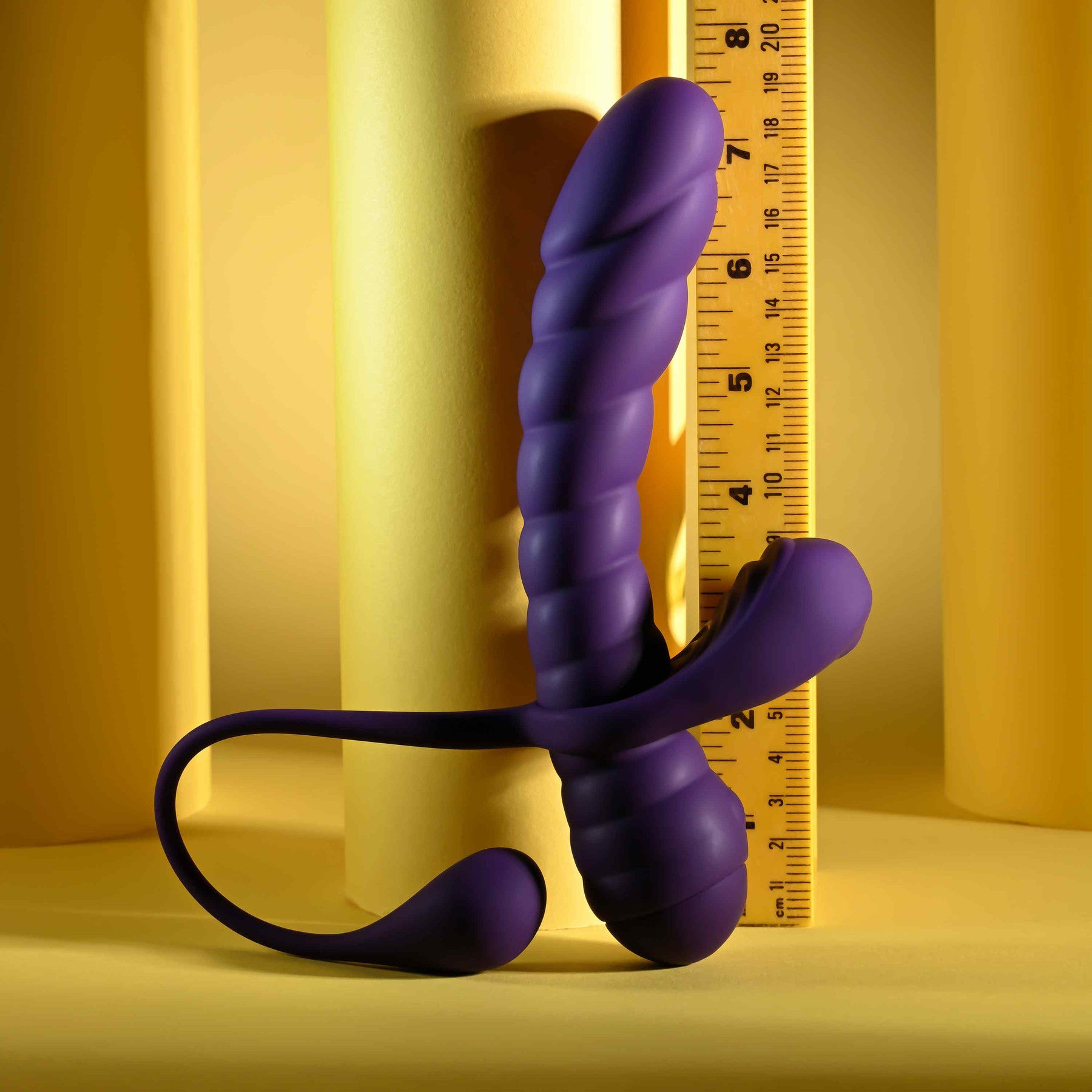 Playboy Pleasure Twisted Playground Dual Vibrator With Detachable Cock Ring & Anal Tail