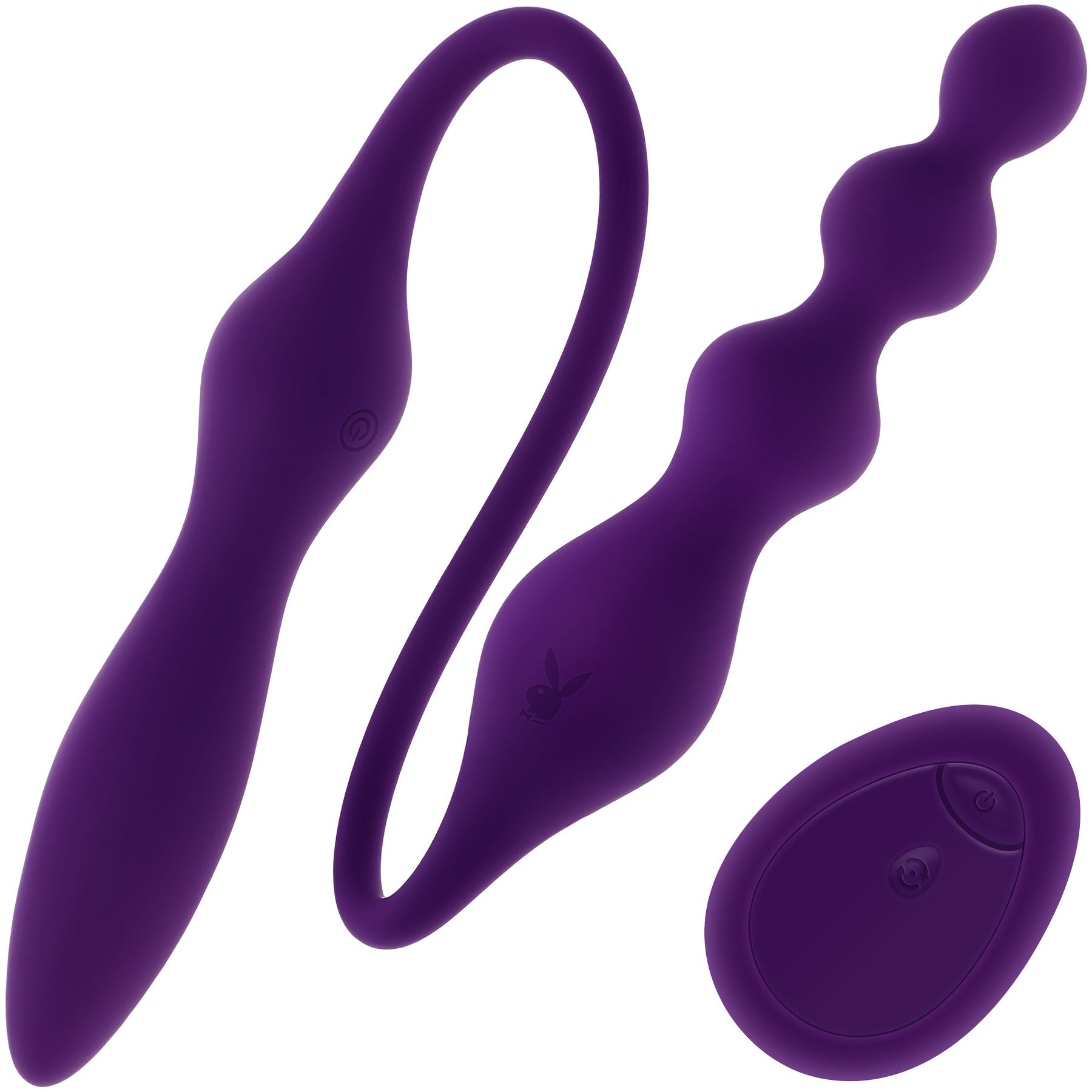 Playboy Pleasure Sapphire Sky Silicone Double-Tongued Rabbit Vibrator Playboy Pleasure Sapphire Sky Silicone Double-Tongued Rabbit Vibrator