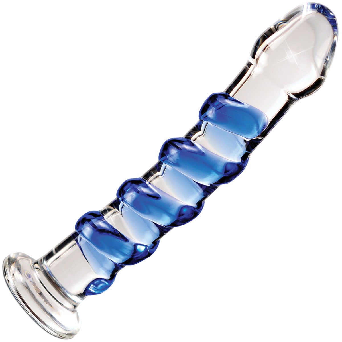 Icicles No. 5 Blue Swirl Glass Dildo Icicles No. 5 Blue Swirl Glass Dildo