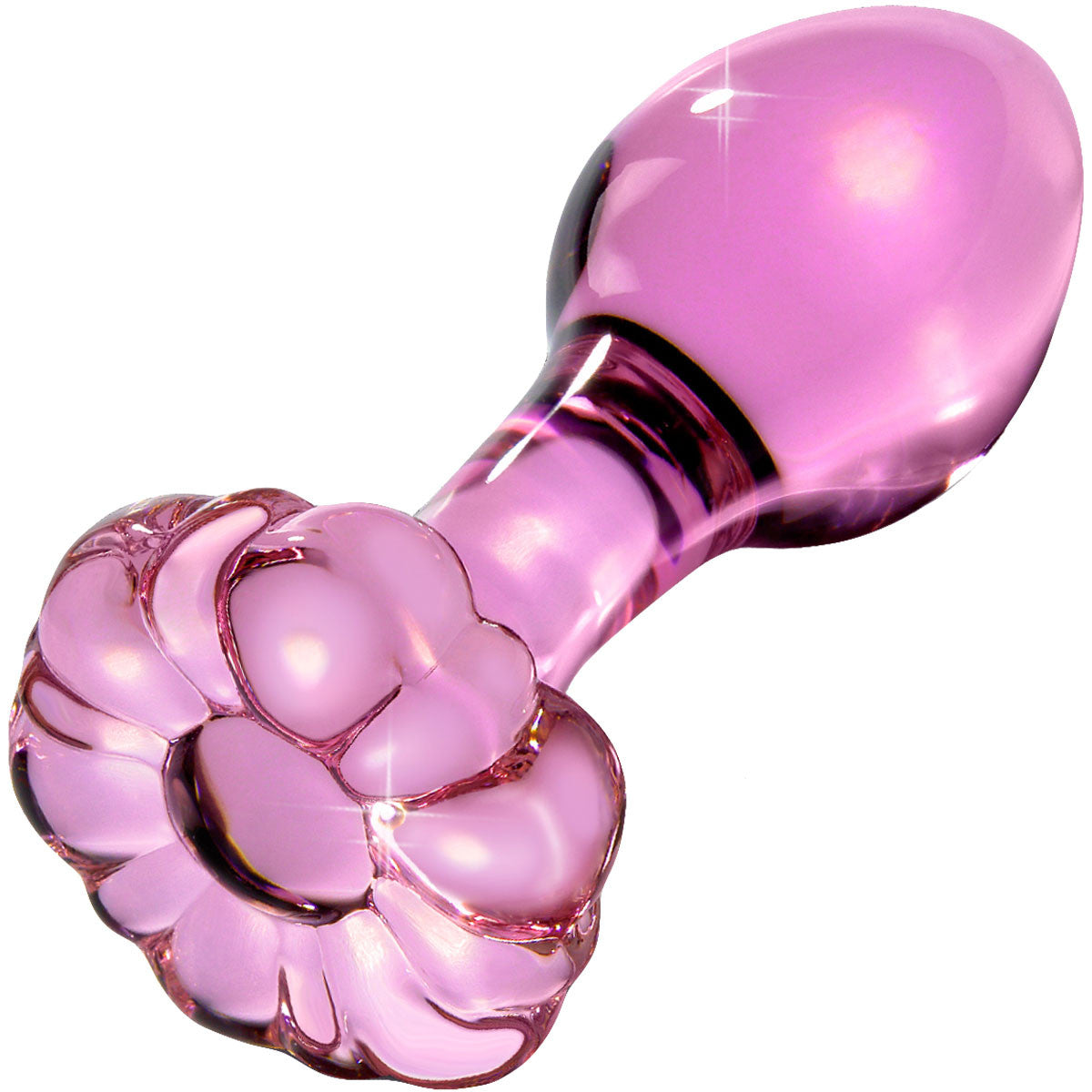 Icicles No. 48 Pink Glass Butt Plug Icicles No. 48 Pink Glass Butt Plug