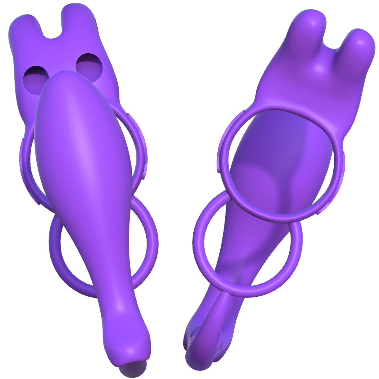 Fantasy C-Ringz Ass-Gasm Vibrating Rabbit With Remote By Pipedream - Purple