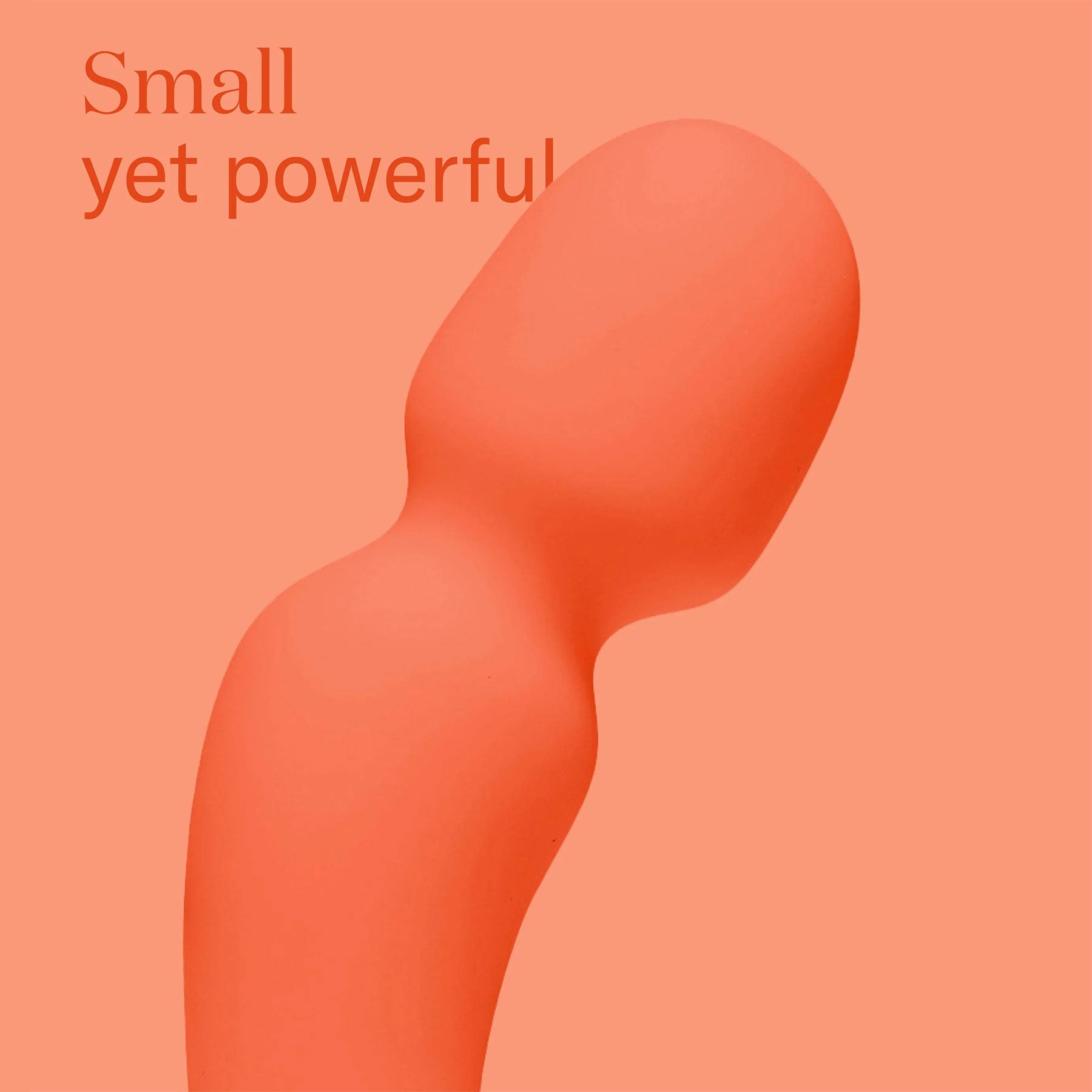 Min Silicone Waterproof Rechargeable Mini Wand Vibrator By Dame - Tangerine