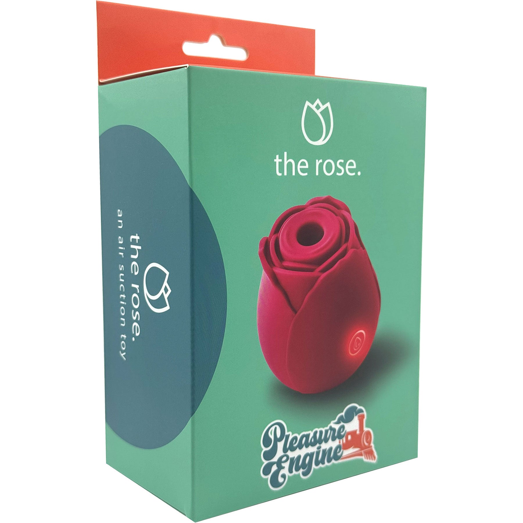 The Rose Rechargeable Clitoral Pressure Wave Stimulator By Pleasure Engine - Red - Box