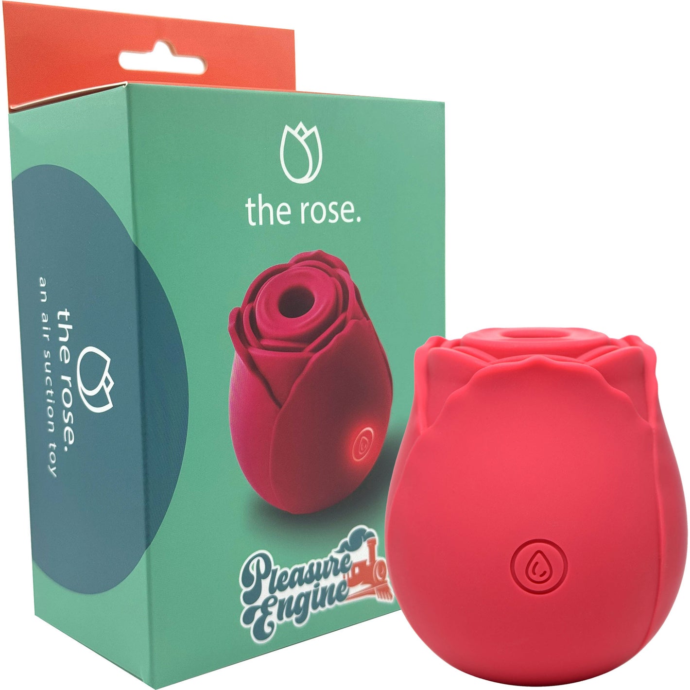 The Rose Rechargeable Clitoral Pressure Wave Stimulator By Pleasure Engine - Red