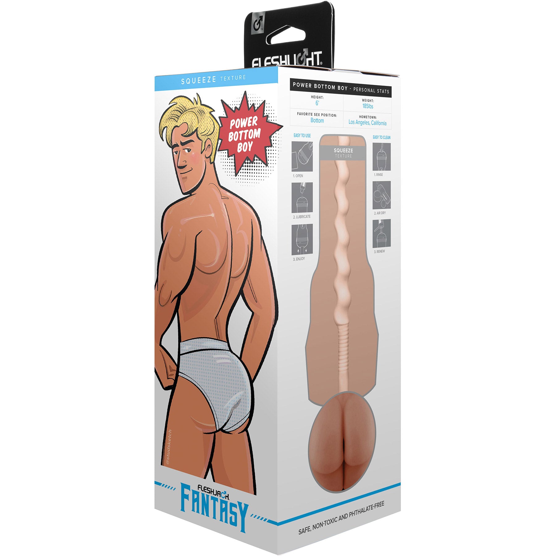 Fleshlight Fleshjack Fantasy Power Bottom Boy - Squeeze Texture