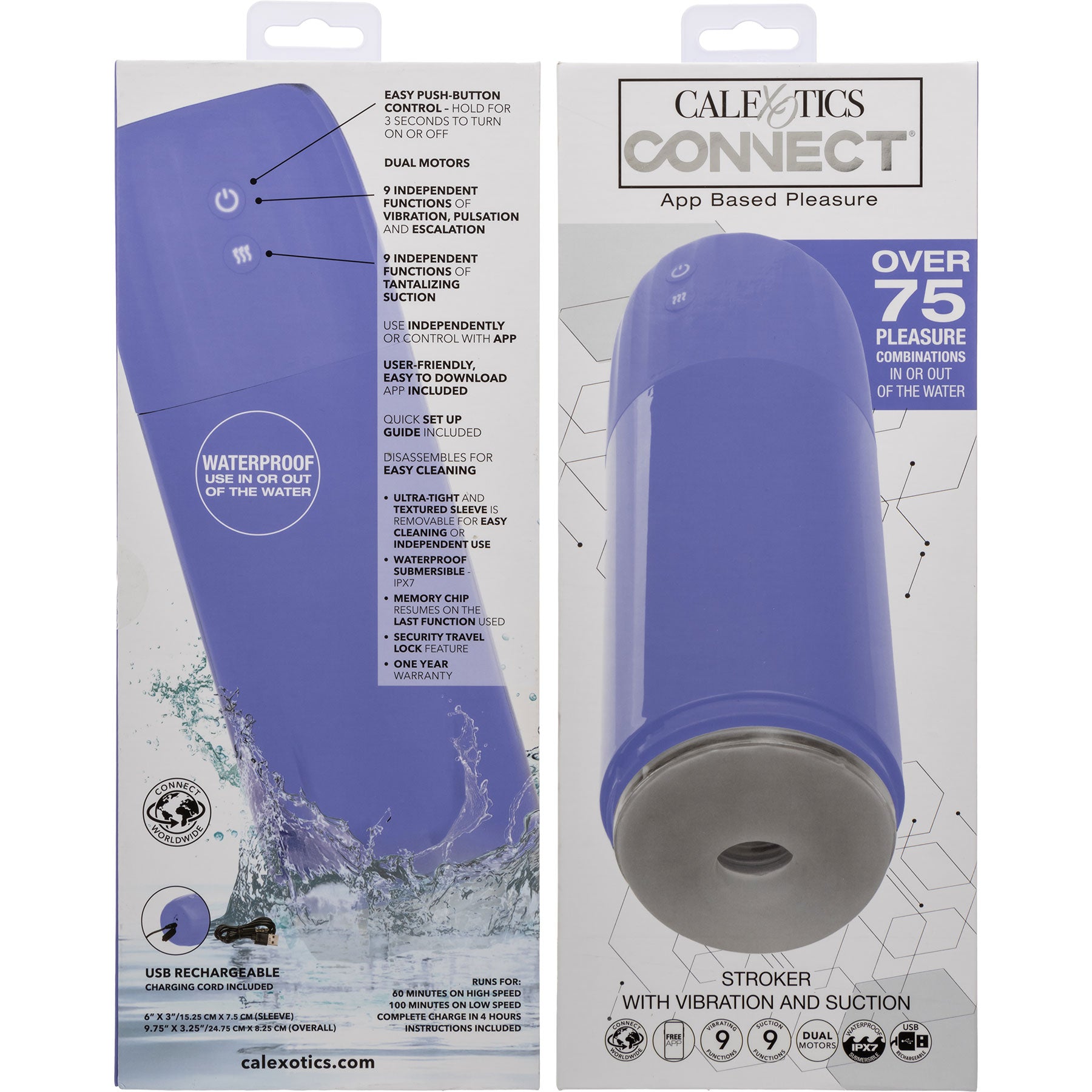 Connect® App Enabled Stroker With Vibration & Suction By CalExotics