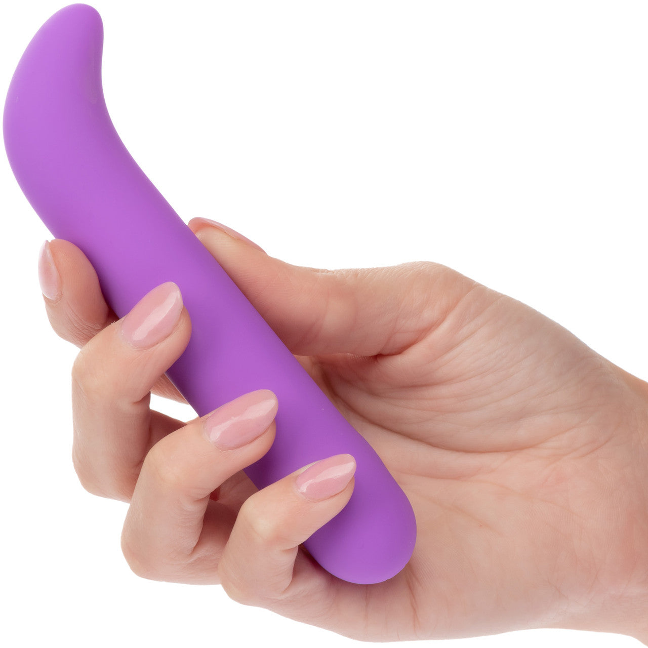 Bliss Liquid Silicone Mini G Vibe Rechargeable Waterproof G-Spot Vibrator - Purple